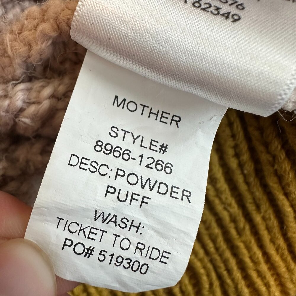 Mother Powder Puff Short Sleeve Sweater Ticket to Ride Bold Print Size Large - Picture 14 of 14